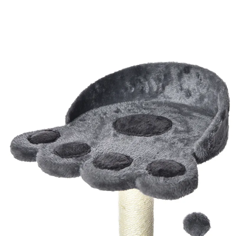 Когтеточка столбик с лежанкой в виде Лапы