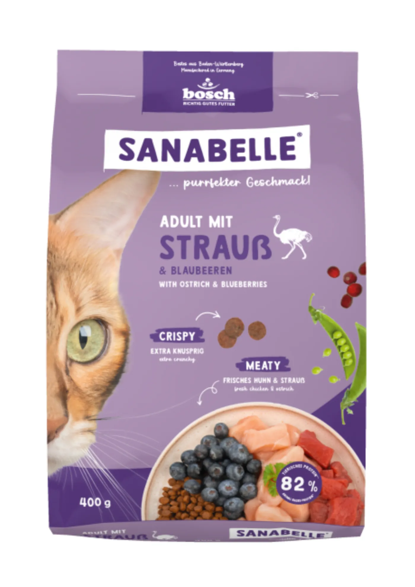 Sanabelle Эдалт со страусом - корм для кошек