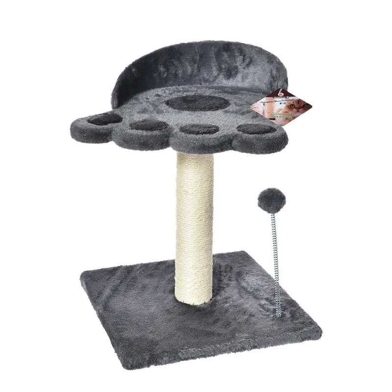 Когтеточка столбик с лежанкой в виде Лапы